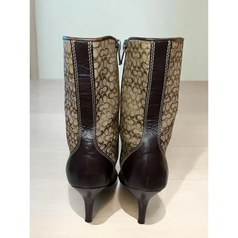 Vintage Coach P358 Jeri Small Logo Calf Boot Size 9 ½ B